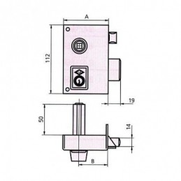 CERRADURA SOBREPONER 56B 60...